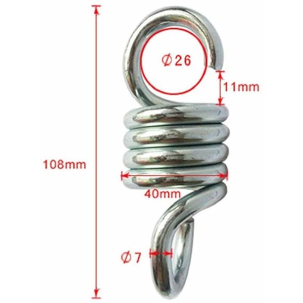 2pcs Hanging Hooks 700 Pound Weight Hammock Spring Supported Chair Spring for Porch Chairs Hanging Swings