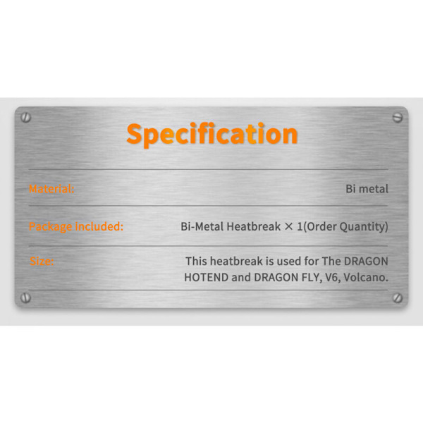 Bimetal Heat Break Throat for -V6 Dragon Hotend Heater Block 1.75Mm 3D Printer Parts Heat, MK8