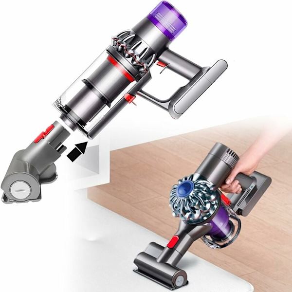 Motoriseret Mini Turbo Madrassbørste Kompatibel med Dyson V7 V8 V10 V11 V15 Hurtigudløserbørste til Sofasæde Lænestol UV LED Fjerner Bakterier og Al