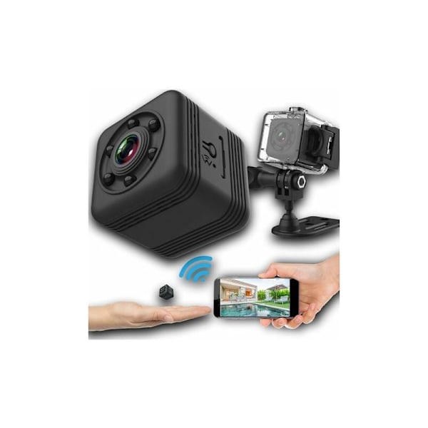 Skjult Kamera - Spionkamera - Nanny Cam - Små Spionkameraer - Indendørs og Udendørs Kamera med Nattesyn - Full HD Overvågningskamera