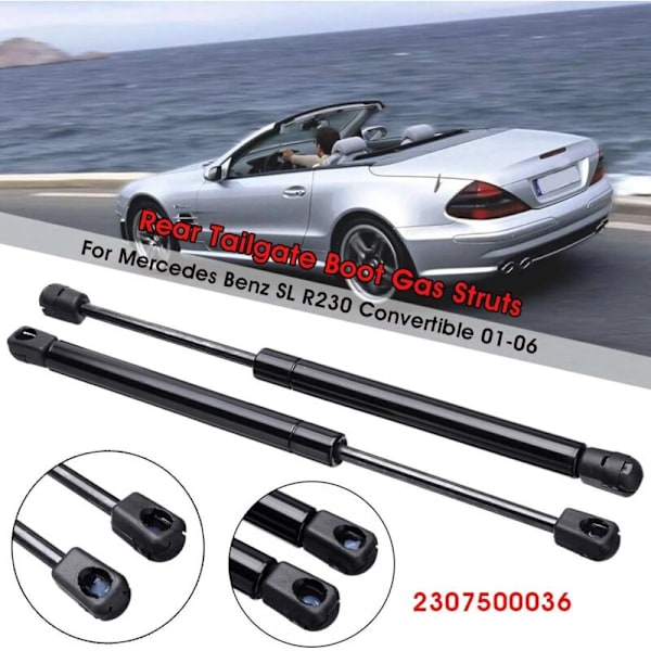 2X Auton takaluukun kaasujouset tuki - SL R230 Cabriolet 2001-2006 2307500036