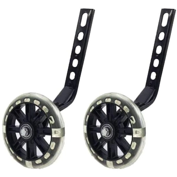 Treningshjul Flash Mute Hjul Stabilisator Monteringssett Kompatibelt for 12 14 16 18 20 Tommers Sykler, Svart