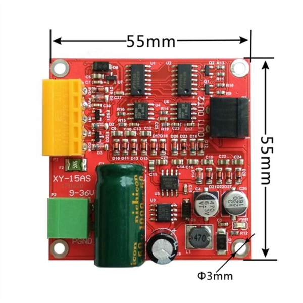 DC-motordrivbrett 15A 6-36V Høy industriell PWM-regulering DC PWM-kontrollermodul