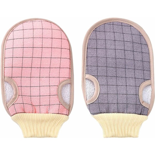 2pcs Exfoliating Mitt, Bath Scrub Mitt Massage Gloves-