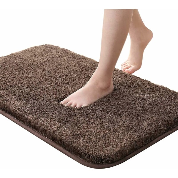 Mechanizable bath mat 50 × 80 cm (brown)-