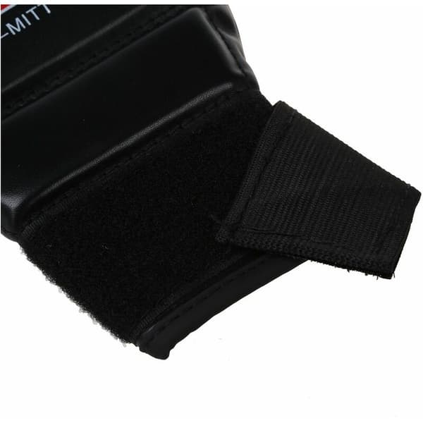 PU Professional Thai Muay Pattern Training Mitts Sandbag Punch Sparring Half Finger Musta + Punainen