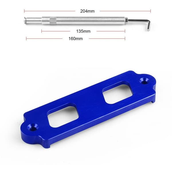 Batteri Tie Down Kit Hold Down Stang med Rustfritt Stål Brette Kroker for / CRX S2000 RSX (Blå)