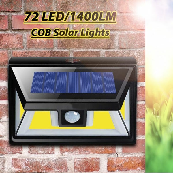Solljus 72 LED COB utomhusbelysning 120° vidvinkel för trädgård