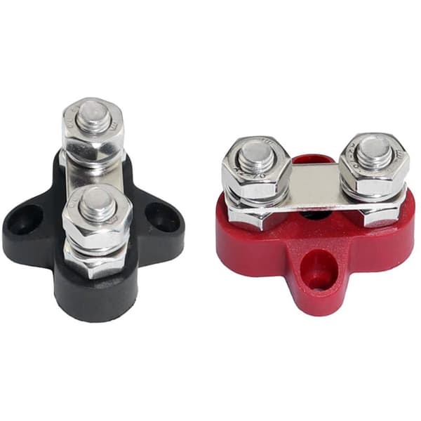 2 st 48V DC Max M6 Batteri Power Distribution Terminal Busbar Stud Junction Post Set