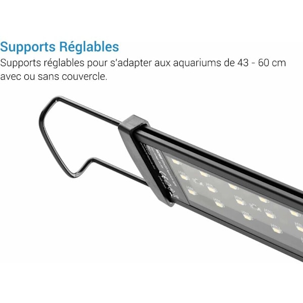 Slimled Led Akvaariovalo, Makeanveden Akvaariovalaistus, Valkoiset Akvaariovalot Yhdellä Kanavalla Ohjaimella, 43-60cm, 26W, 2340 Lm