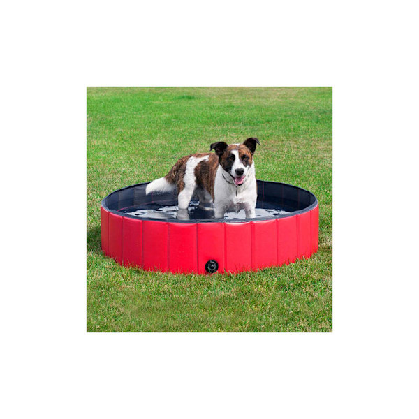 Hundebassin 120x30cm, Foldbar Hundebadkar Ikke-giftige Stoffer, Børnepool til Have, Terrasse eller Badeværelse, Mere Robust Ny Version - Slidstærk (