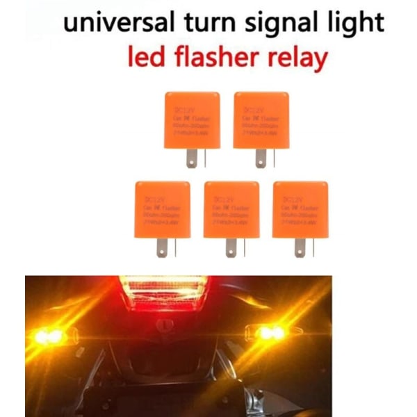 5 kpl Universaali Säädettävä Neliömäinen Led-Vilkun Vilkku Led-Suuntavilkku Ilmaisin 12V Vilkku Rele