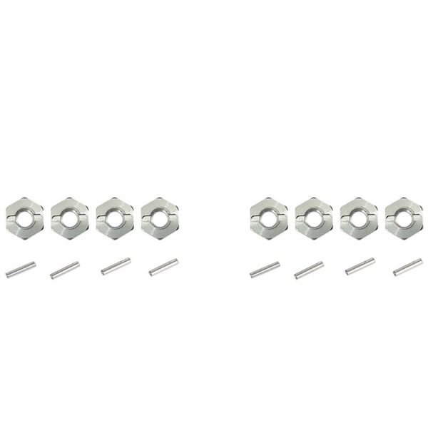8 st metall 12 mm hjulhexnavadapter för Go H16 16207 16208 16209 16210 14301 14302 RC biluppgradering
