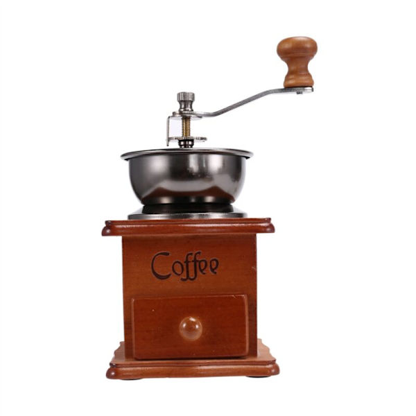 2X Trekaffe Grinder Manuell Kaffe Grinder Håndlaget Rustfritt Stål Retro Kaffe Krydder Mini Burr Kvern Med Keramikk