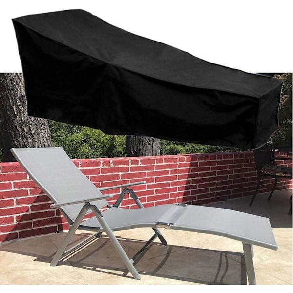 Solstolsskydd Vattentätt Utomhus Däckstolsskydd, Solstol Däckstol Presenning 210 75 80/40cm Svart