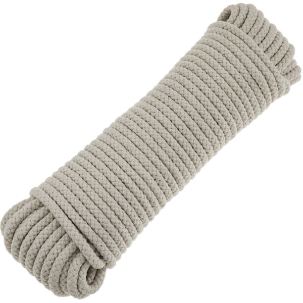 Puuvillapunosnauha 20 mx 4 mm luonnonvärisenä