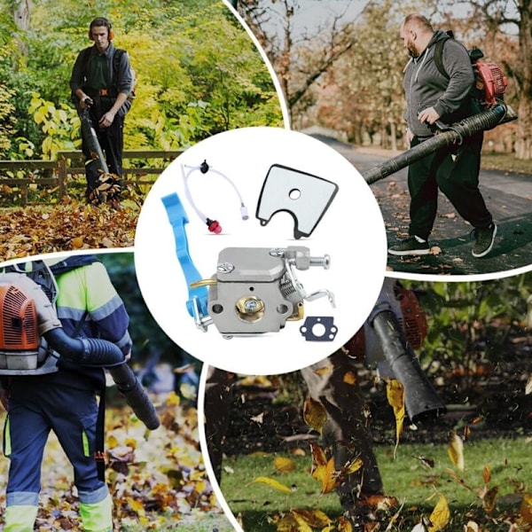 Kaasuttimen sarja Husqvarna 125B 125BX 125BVX lehtipuhallin, ADEFOL kaasutin + tiivisteet + letku + polttoaineen suodatin + pohjahehku + ilmansuodatin + kaapelin tiiviste