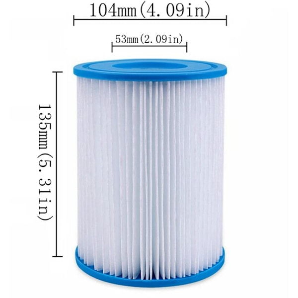 Pakke Type II Svømmepolsfilterpatroner - Til Type II Filter - Til 58094