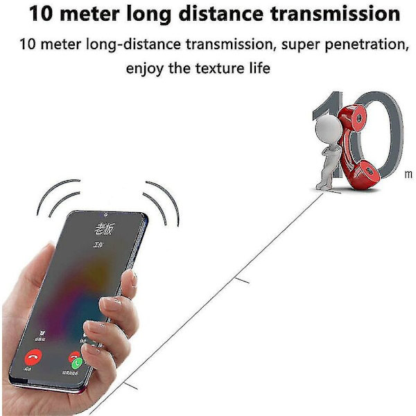 Bluetooth-headset/mobiltelefonheadset med mikrofon, trådlöst för kontor