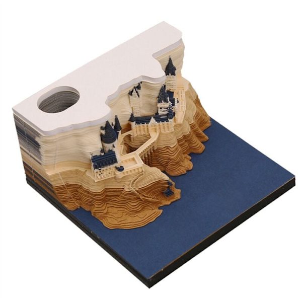 Slot 3D Notitsblok Kalender 2024 Notitsblok Notitsblok Ornamenter Slot Notitspapir Stationery Tilbehør Gave med Lys