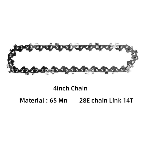 4PCS 4 Inch Mini Cordless Electric Chainsaw Chain Saw Chain for Cutting Wood Tree Branches Pruning Yard Gardening