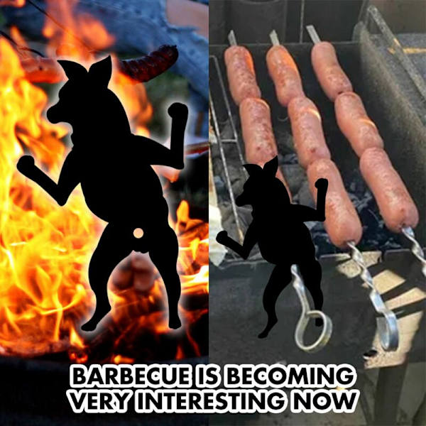 3 st svart serie varmkorv marshmallow grillspett pinne rolig pojke/flicka/hund grillspett grillgafflar för lägereld grill