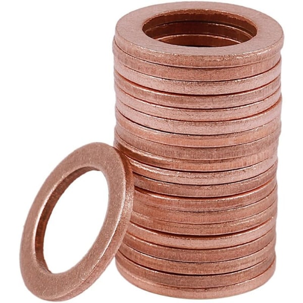 20 pcs 12mm x 18mm x 1.5mm Copper Washer Ring Gasket