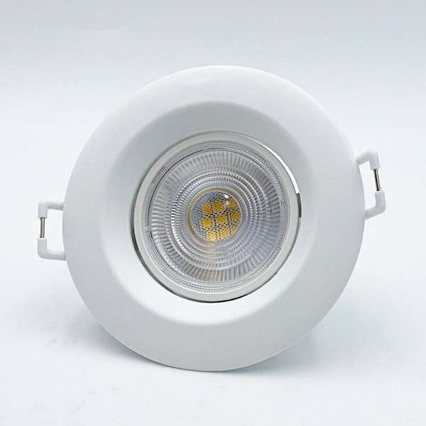 Försänkta vägg- och takspotlights -- Set om 10 -- Försänkta LED-spotlights 5,5W Justerbara motsv. 75mm, Färgtemperatur: Neutralvit 4000K -DENUO