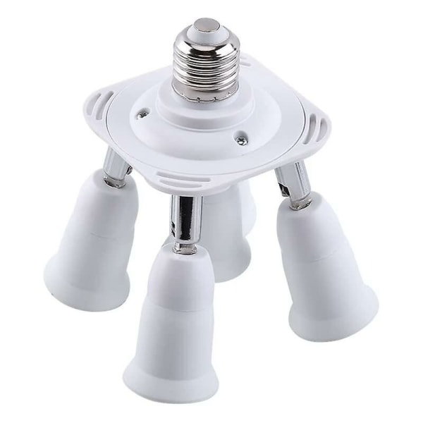 5 i 1 E27 Sockel Splitter Adapter Sockel Adapter Splitter Sockel Adapter Konverterhållare för E27 LED-lampor
