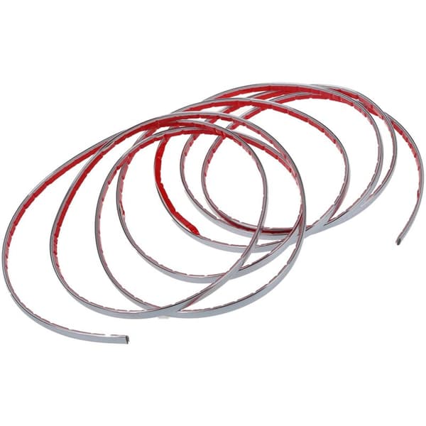 2X Krom självhäftande silver 6MM 3 meter Auto