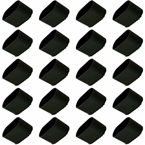 Stolbensskydd, 20 st, Stolbensskydd, Golvskydd, Bensskydd, Plaststolben, Golvskydd, 40x20mm Skyddande Kapsel för Ovala Rör, Rör