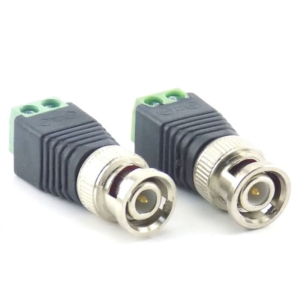 20 st metall BNC-hane med DC-skruvterminal UTP-videobalun för CCTV-övervakningskamera