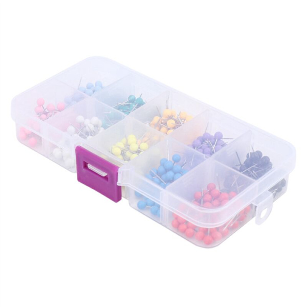 Plastik Push Pins Kortnåle med Stålspids, 4mm, 2000 Styk