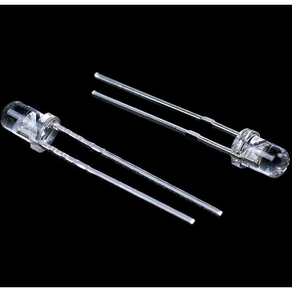 40 stk. 3mm hvide LED-lysdioder DC 2,5V-3V