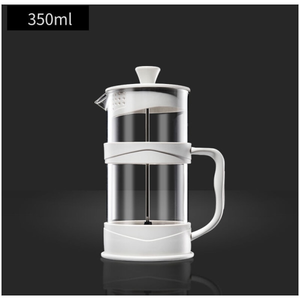 Fransk Press Kaffemaker 12 Oz, Hvit Kaffe Presser Te Kaffe Maskiner med Borosilikat Glass Kald Brygg og Varm Brygg Kaffe