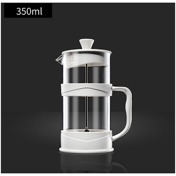 Fransk Press Kaffemaskine 12 Oz, Hvid Kaffe Presser Te Kaffemaskiner med Borosilikatglas Kold Bryg og Varm Bryg Kaffe