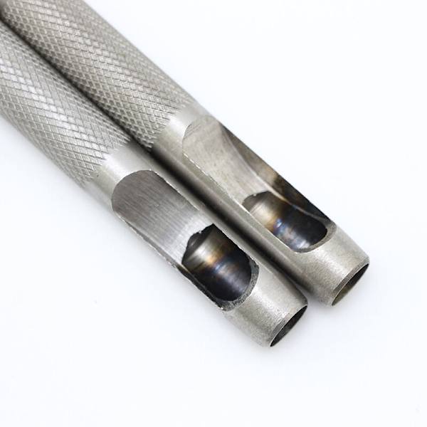 Set med 5 stansverktyg/stansverktyg/stans 2/3/4/6/8mm - Hålstans för att göra hål - Bälte/Läder/Kork/Tyg/Klockarmband - Hammare - Stål