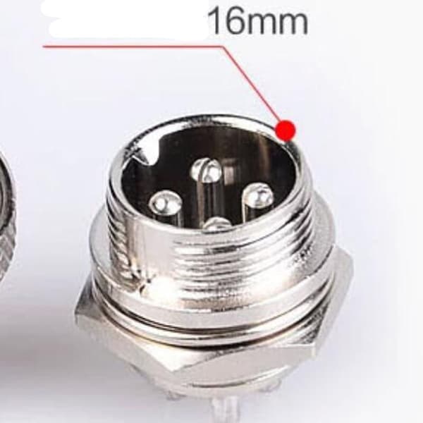 40 stk. 2 3 4 5 stift 16mm gevind han-hun panel metal luftfart ledningsforbindelsesstik sortimentssæt