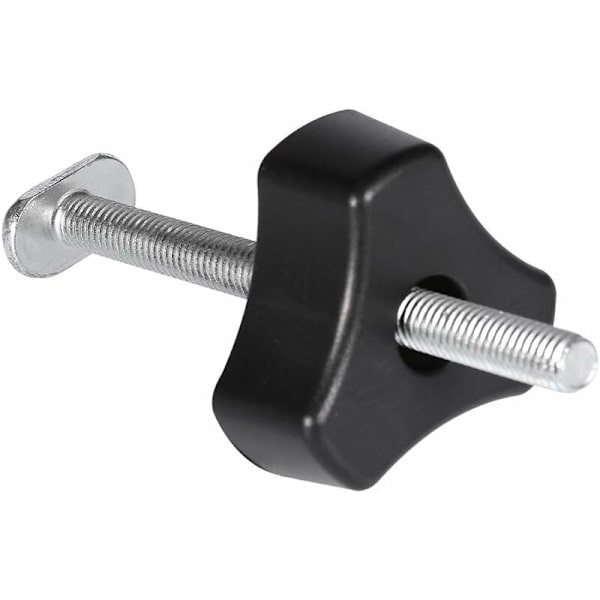 8 mm:n Metalliset Nopeavaikutteiset Kiinnitysklemmit T-Uraan T-Raiteille DIY Puutyöstötyökalu (Vain T-Ruuvi ja Muovinen Nuppi)