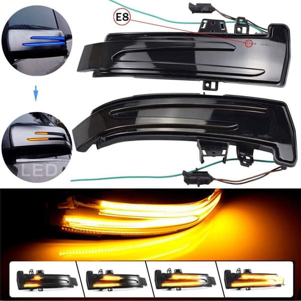 LED-sidespeil dynamisk sekvensiell blinklys A//E/S/CLA/GLA// Klasse W176 W246 W204