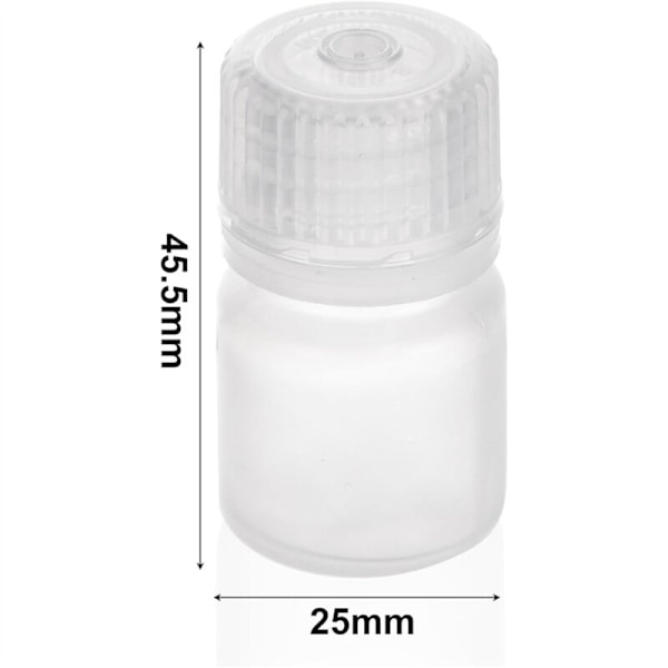 50 st 8 ml Plastflaska Bred Munn Reagens Små Tomma Provflaskor Polypropylen