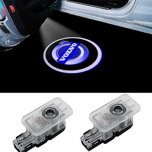 2 st välkomstlampor för Volvo S90 S80l S60l Xc60 Led Laser Projector Light Logo Dörrljus Gatulampsstil B