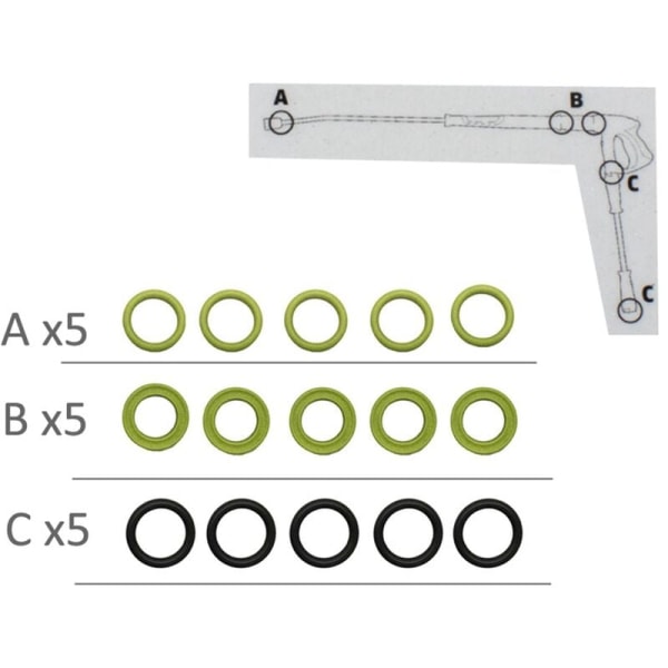 O-ring tetning for profesjonell rengjøringsmiddel Rengjøringsmiddel reservedeler sett tetninger TR 2.880-001.0
