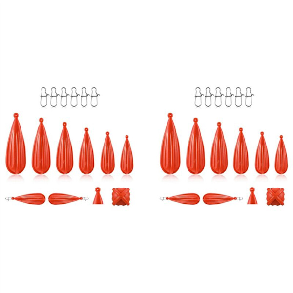 Gummi Casting Fiskeøvingsstopp Baitcasting Egnet for Ferdighetsforbedring Casting, 12 stk Serie