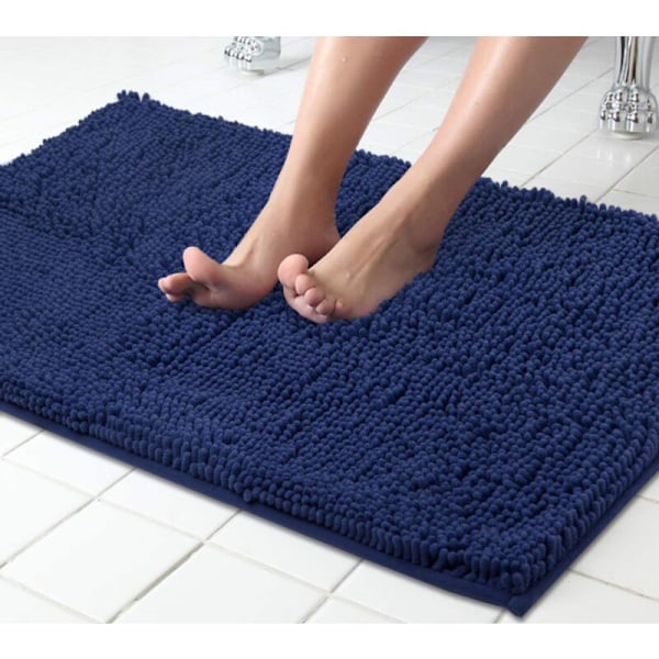 Absorberende Bademåtte Antislip Badeværelsesgulvmåtte Tyk Fluffy Brusemåtte Blød Mikrofiber Maskinvaskbar til Køkken, Toilet, Brusebad Exit (50x80cm Na