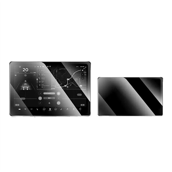 Härdat glas för Model X S 2022-2024 Navigation Climate Control Screen, 2 st-C