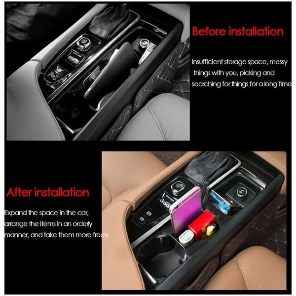 Bil Central Control Opbevarings Armlæn Box Organizer til S90 XC60 XC90 S60 V90 2018 2019