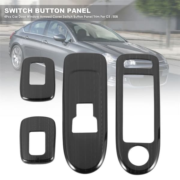4 st bil dörr fönster armstöd lock knapp switch panel trim för C5 508
