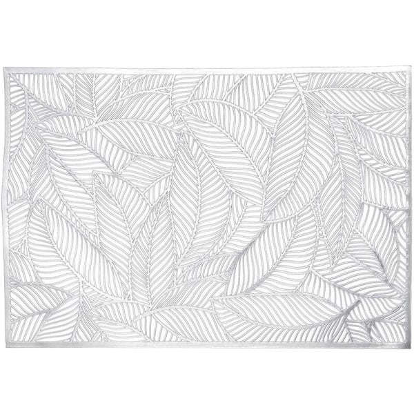 Western Hollow Nordic Style Rektangulär Isolering Placemat Bordsmatta Hotell Restaurang Ark Bordsdekoration Matta-Silver