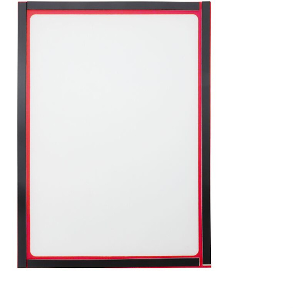 Magnetisk dokumentdisplaylomme i A3-format med fleksibel rød ramme